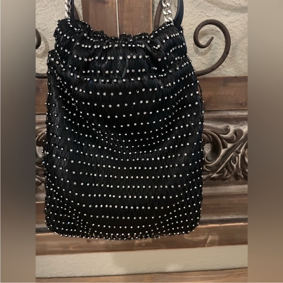 Zara Diamond Beaded Drawstring Bag - Picture 5 of 8